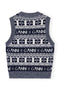 Ganni Blue Logo Wool Mix Vest