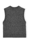 Ganni Grey Knit Vest - Phantom