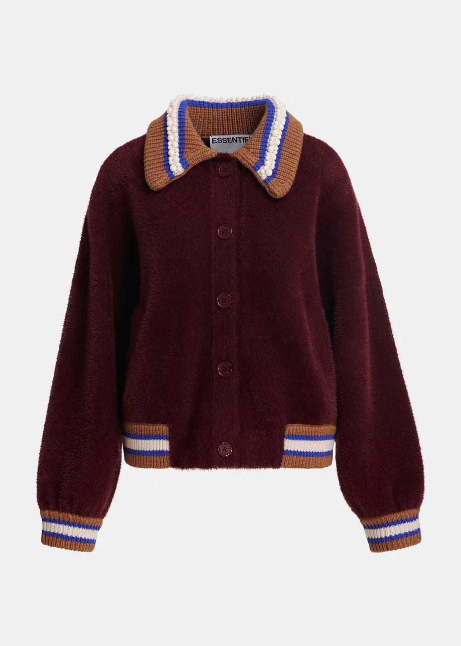 Essentiel Antwerp Burgundy Cardigan