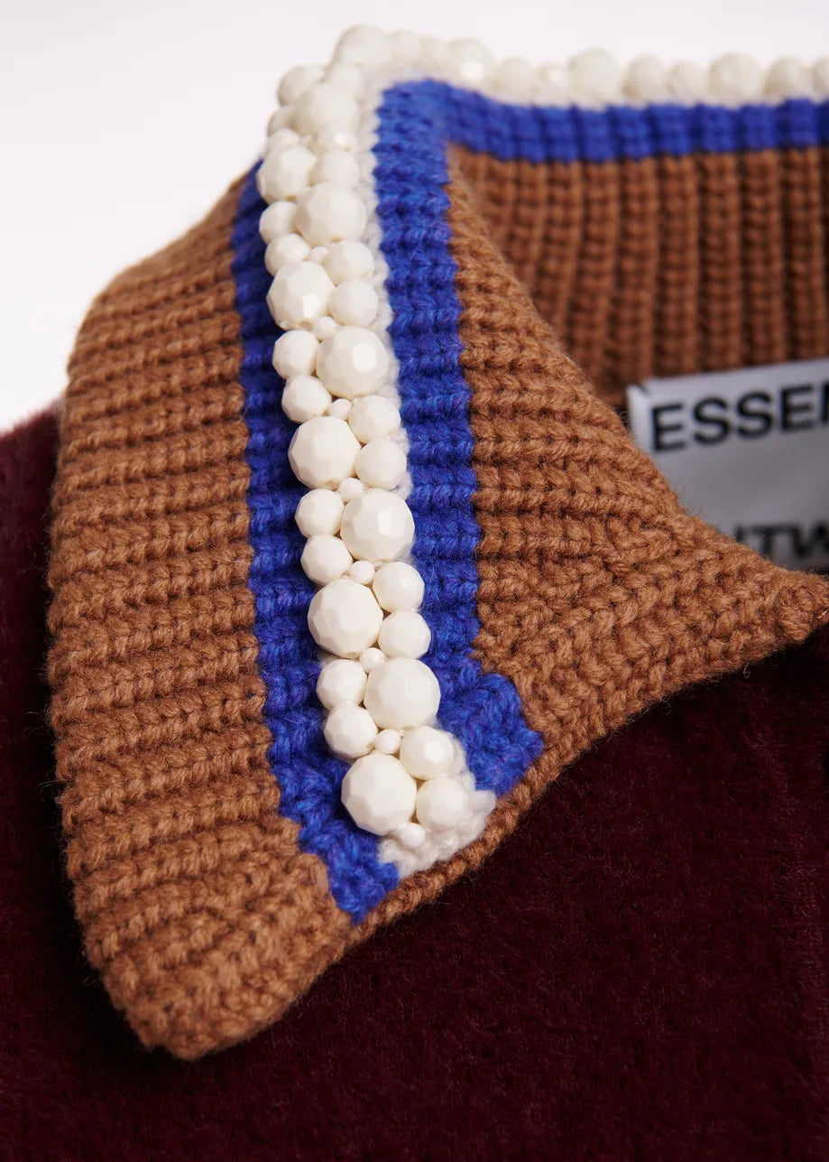 Essentiel Antwerp Burgundy Cardigan