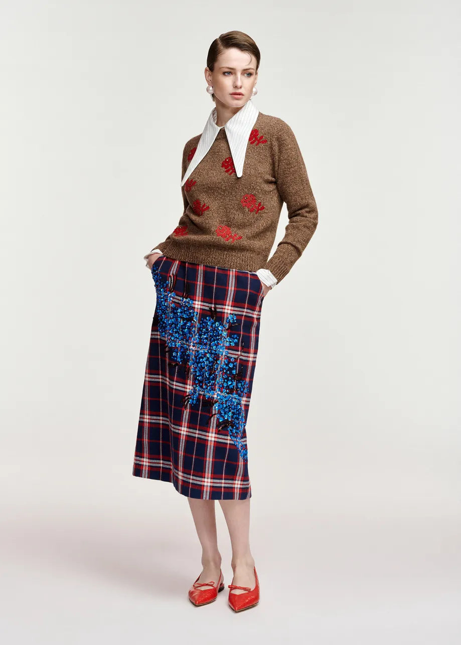 Essential Antwerp Korine Embroidered Sweater - Camel