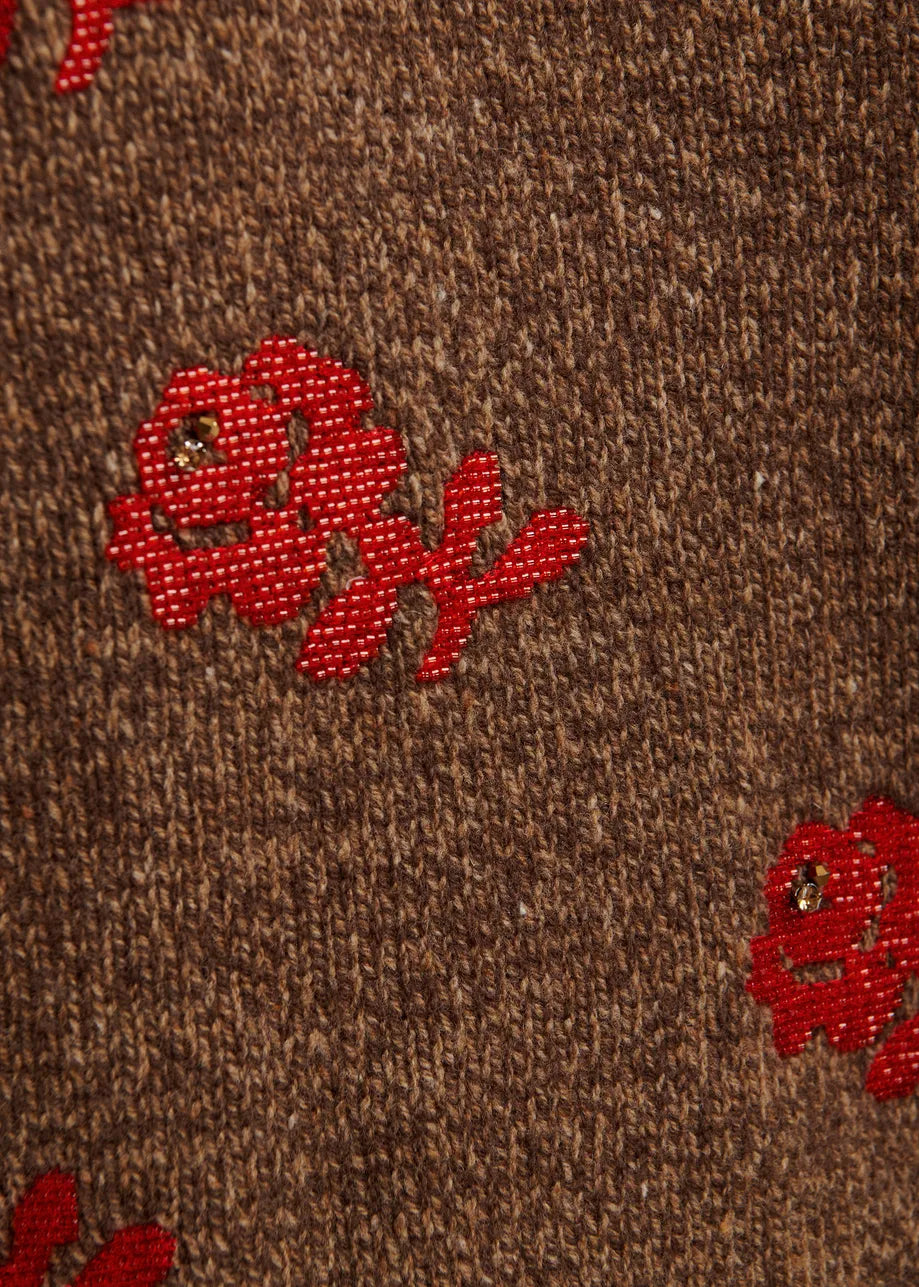 Essential Antwerp Korine Embroidered Sweater - Camel
