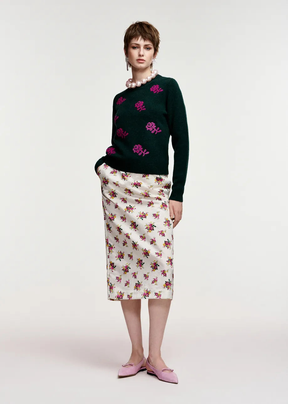 Essential Antwerp Korine Embroidered Sweater - Forest