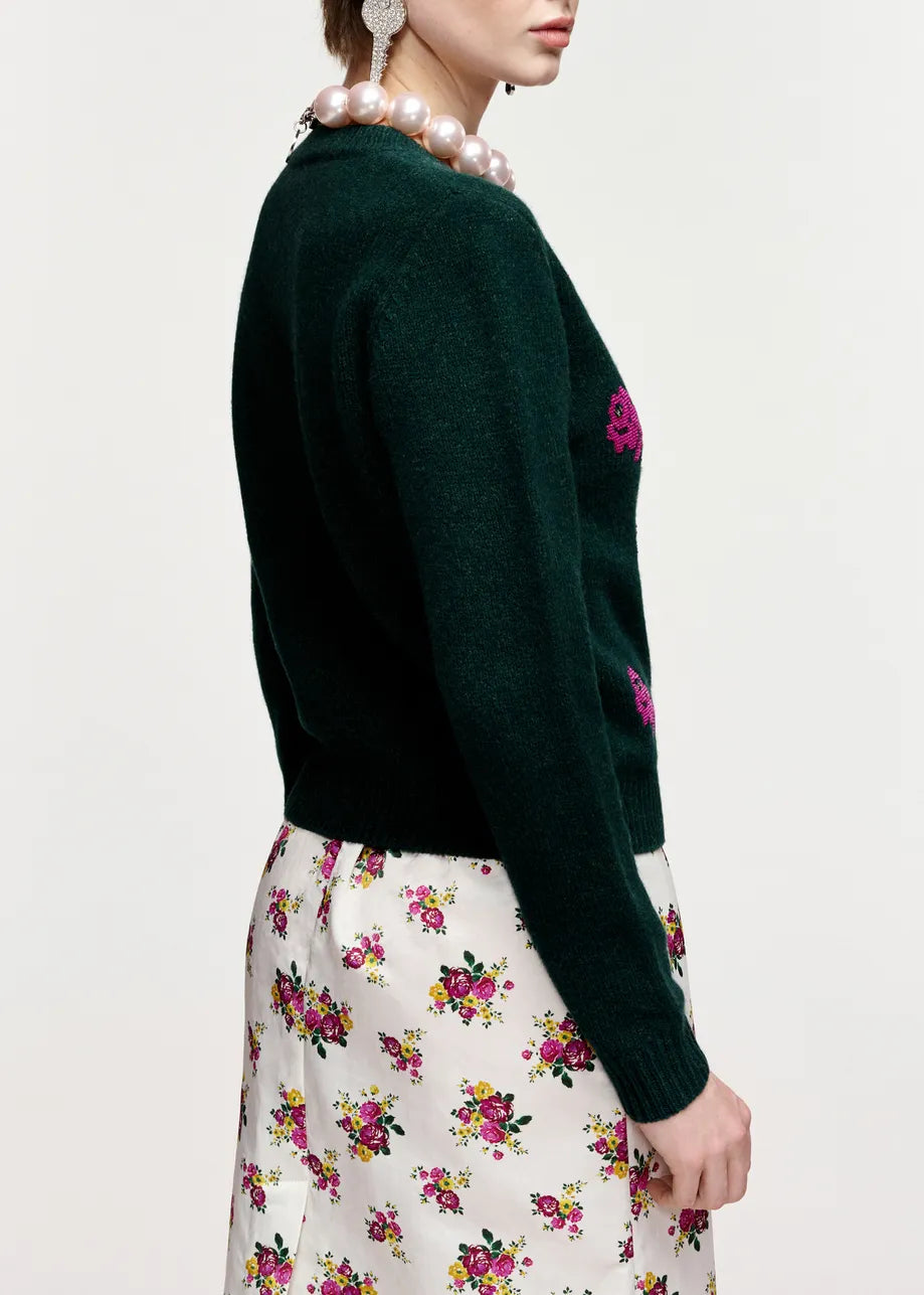 Essential Antwerp Korine Embroidered Sweater - Forest