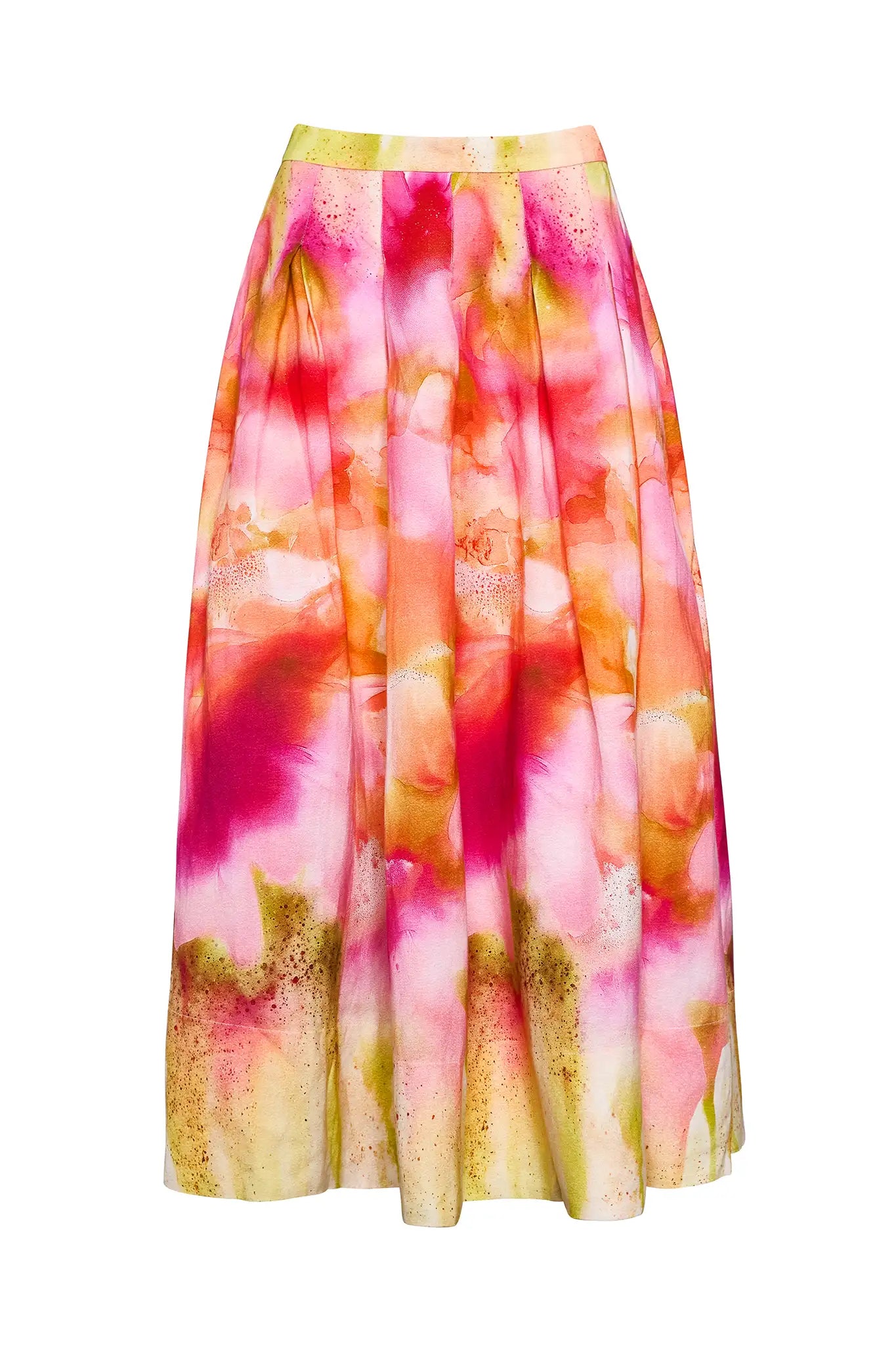 Hunter Bell Alexis Skirt Tie-Dye Pleated Midi Skirt