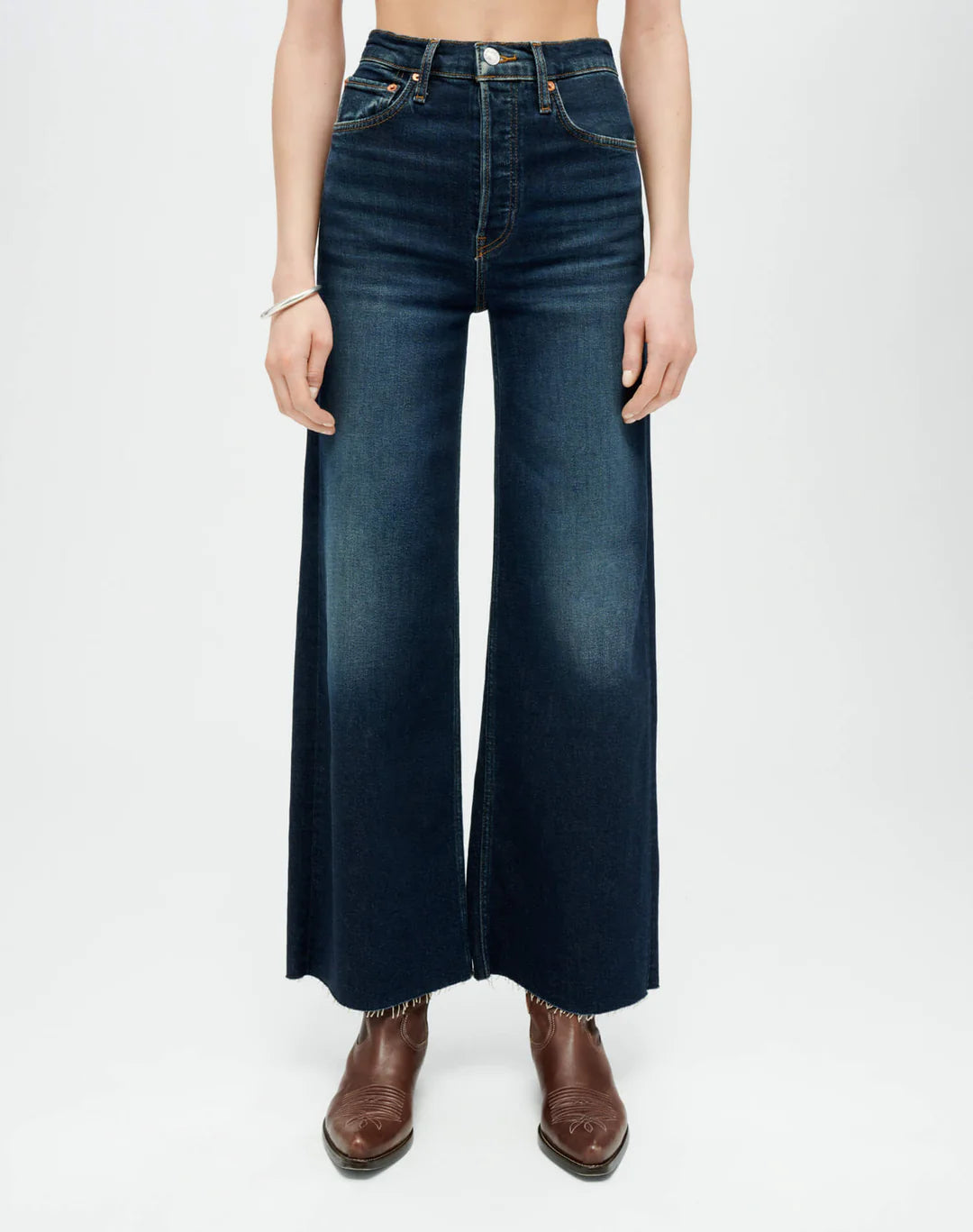 Re/Done High Rise Wide Leg Crop - Barely Worn