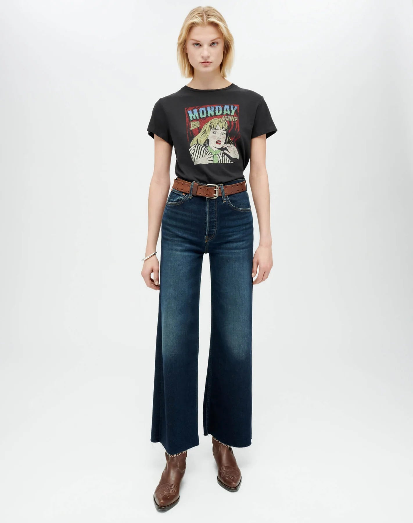 Re/Done High Rise Wide Leg Crop - Barely Worn