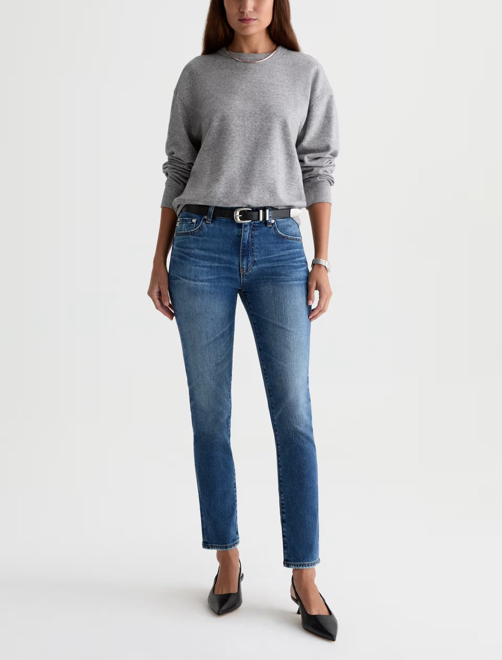 AG Mari Jean Mid-Rise Slim Straight - 15 Years Prague