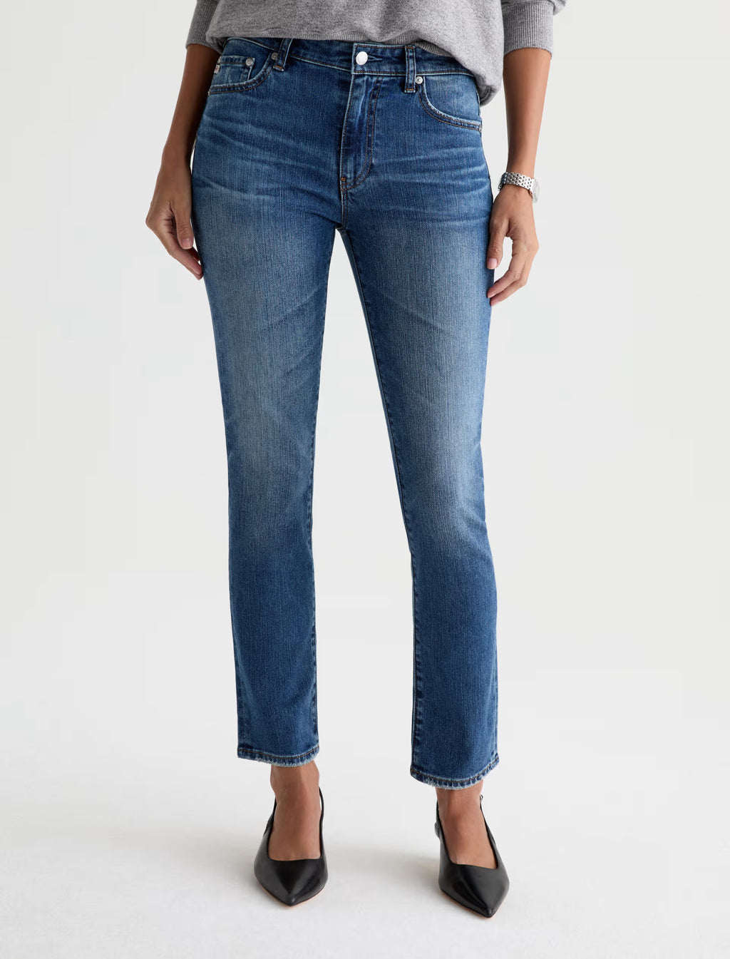 AG Mari Jean Mid-Rise Slim Straight - 15 Years Prague