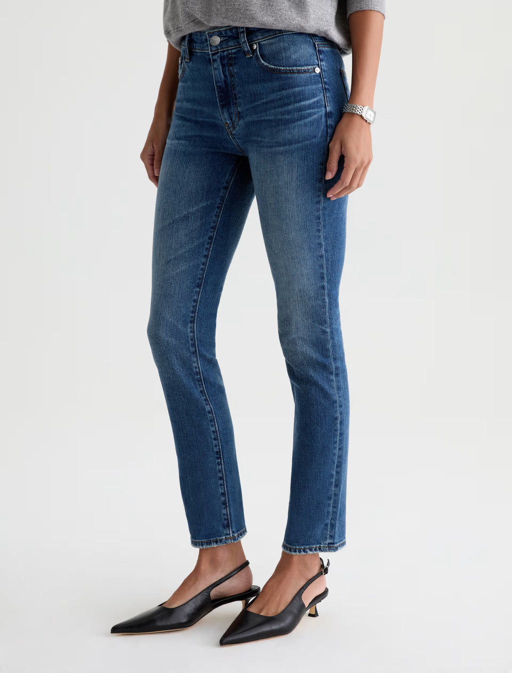 AG Mari Jean Mid-Rise Slim Straight - 15 Years Prague