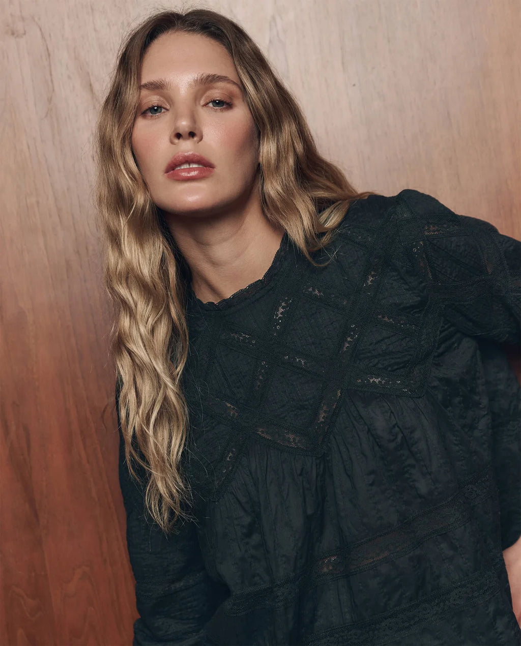 The Great Lattice Victorian Top - Black