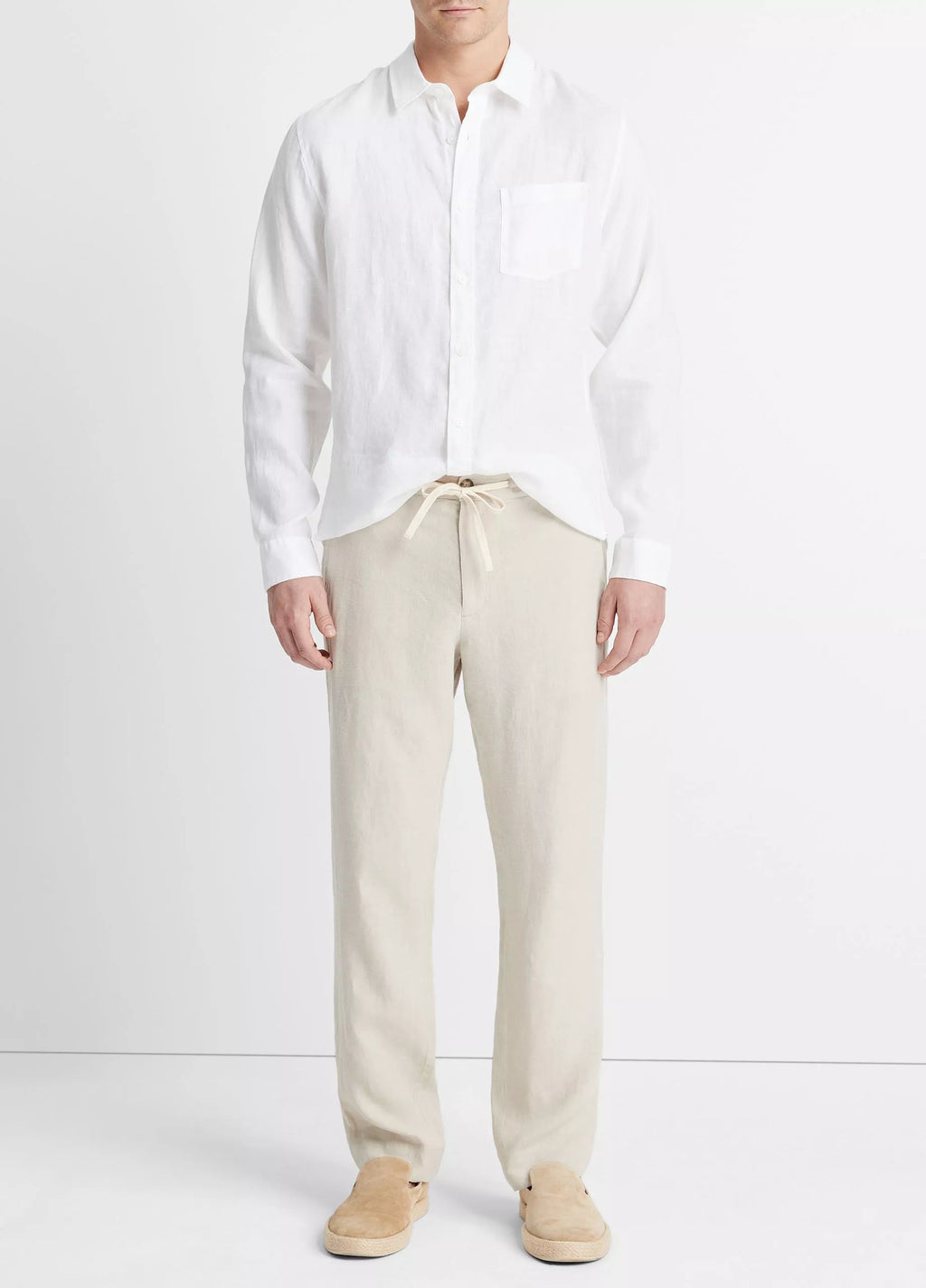 Vince Lightweight Hemp Pant - Pumice Rock