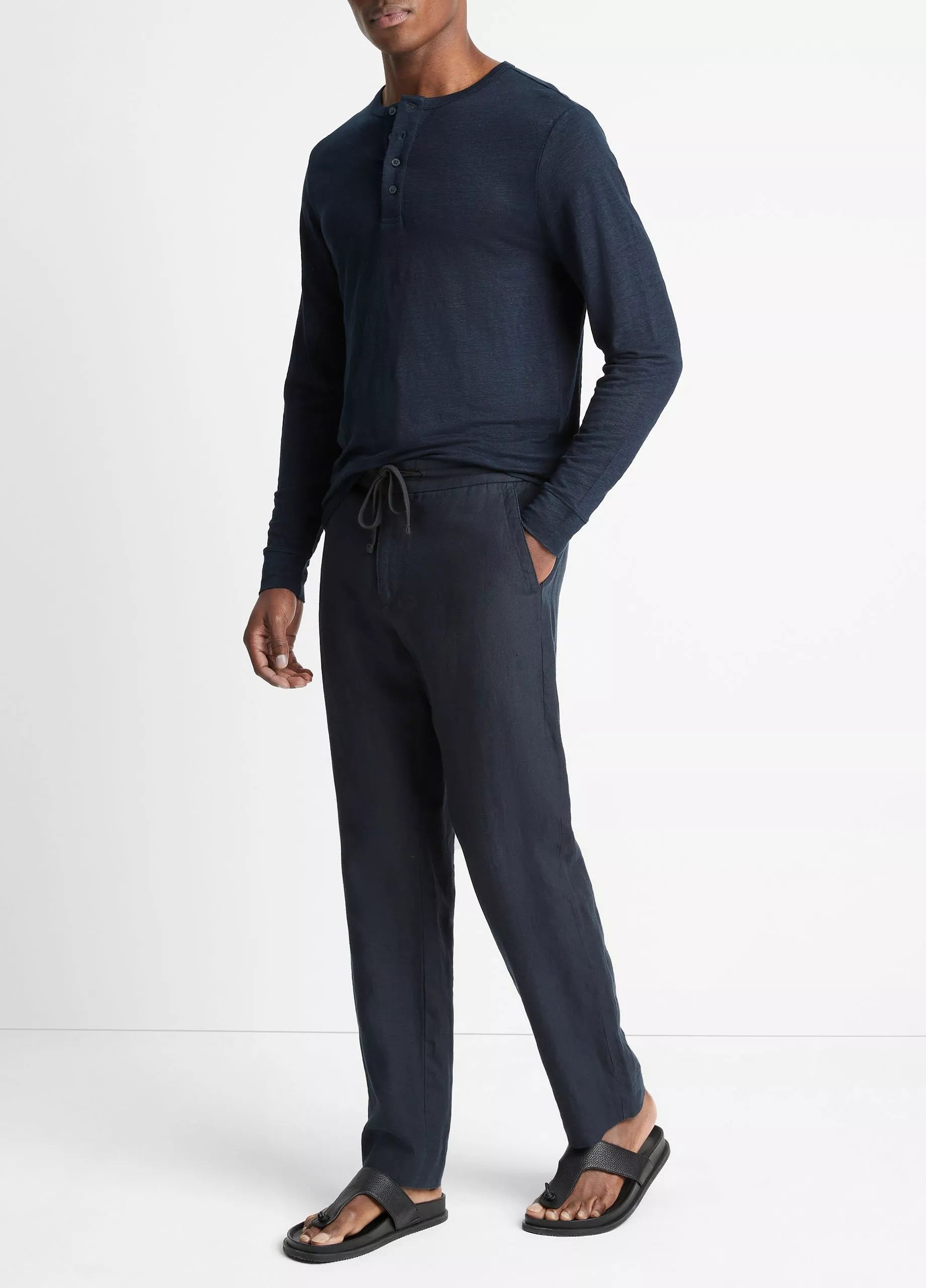 Vince Lightweight Hemp Pant  - Coastal Blue