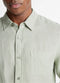 Vince  Linen Long-Sleeve Shirt - Dried Cactus