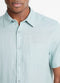 Vince Linen Short-Sleeve Shirt - Ceramic Blue