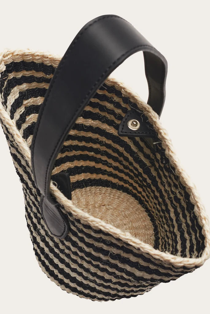Liffner Single Handle Basket Black and Cream