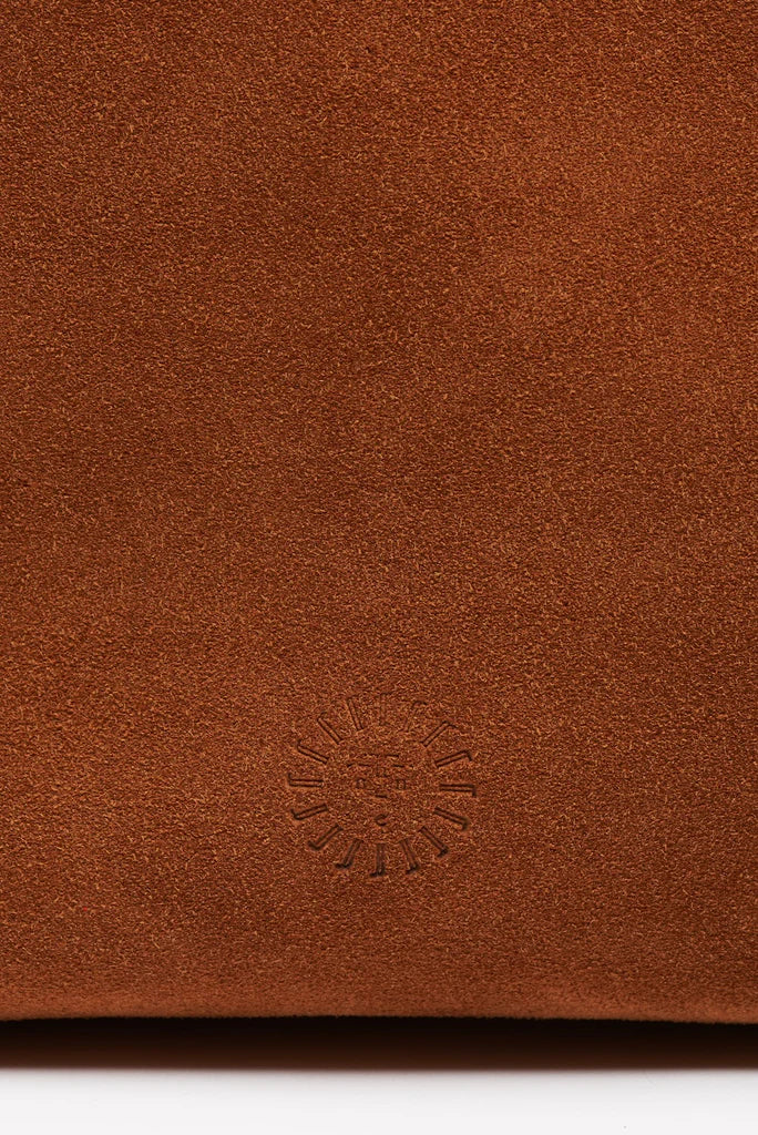 Liffner Paper Tote Saddle Brown Suede