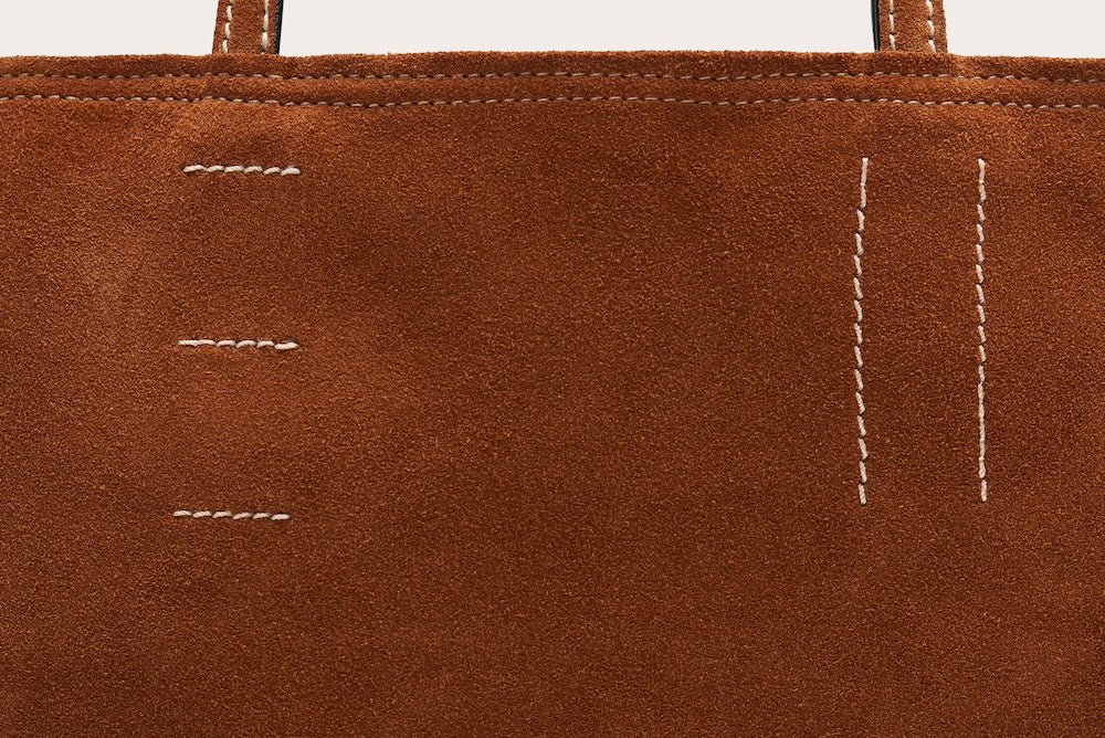 Liffner Paper Tote Saddle Brown Suede