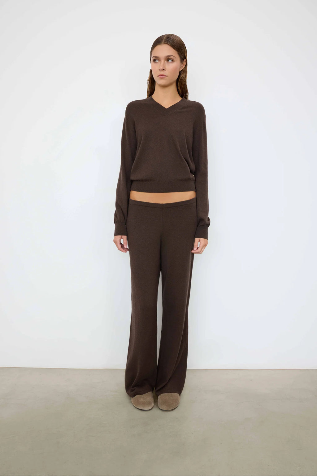 ÉTERNE Wide Leg Lounge Pant  - Mushroom