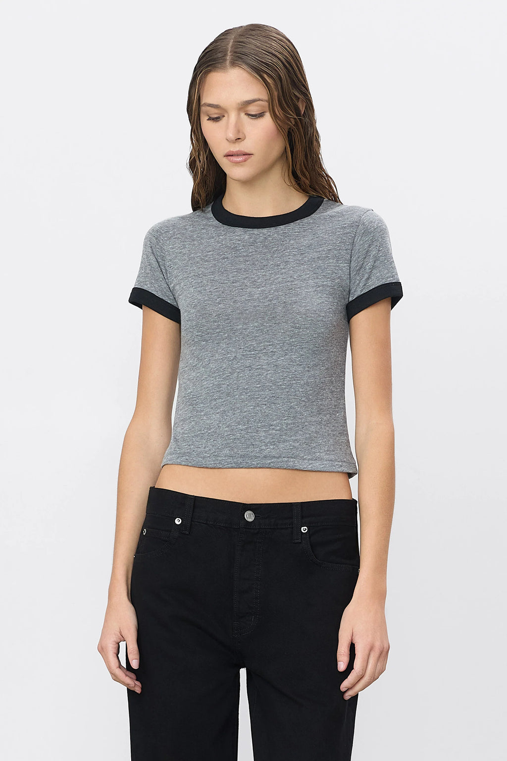 ÉTERNE Ringer Baby Tee - Tri-Blend Cotton
