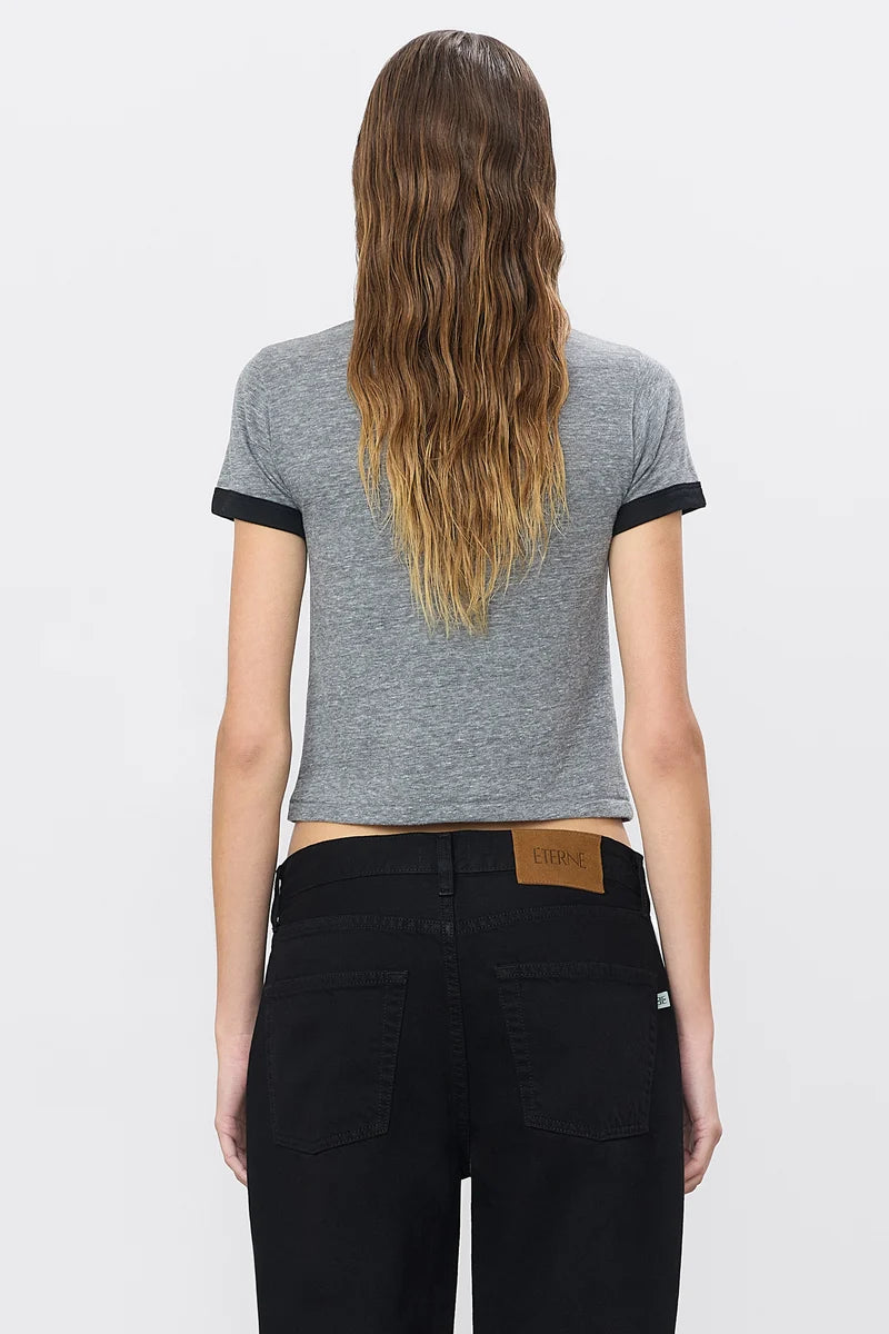 ÉTERNE Ringer Baby Tee - Tri-Blend Cotton