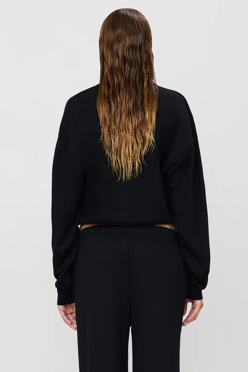 ÉTERNE Cropped Polo Sweatshirt - Forest