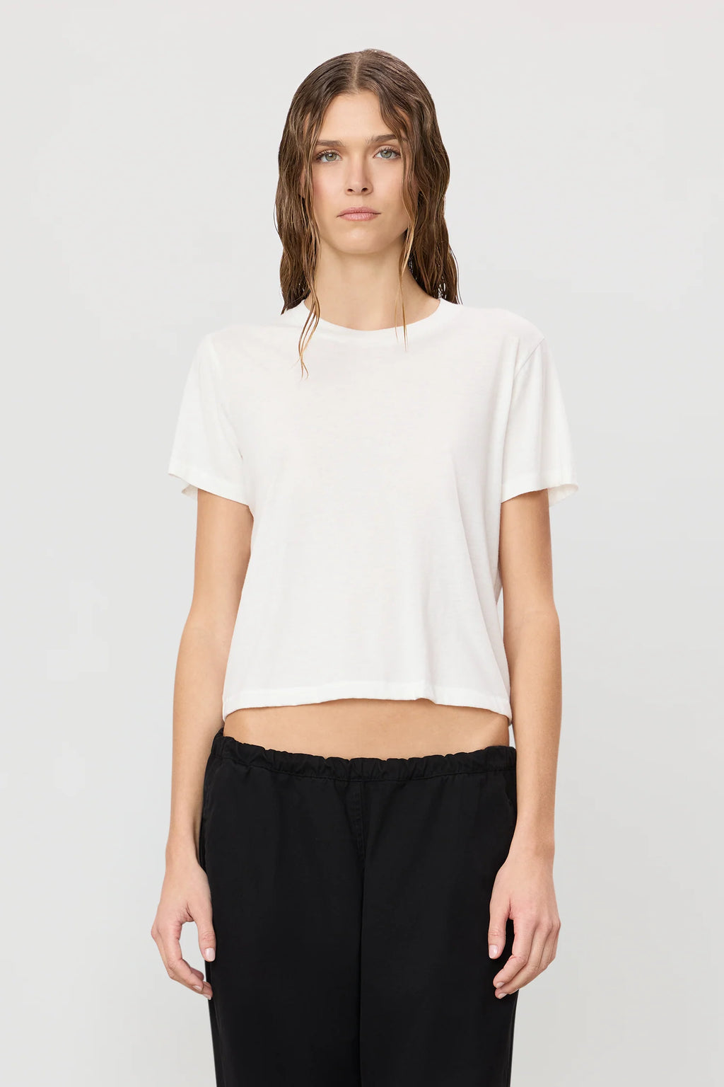 ÉTERNE Short Sleeve Boxy Tee - Ivory