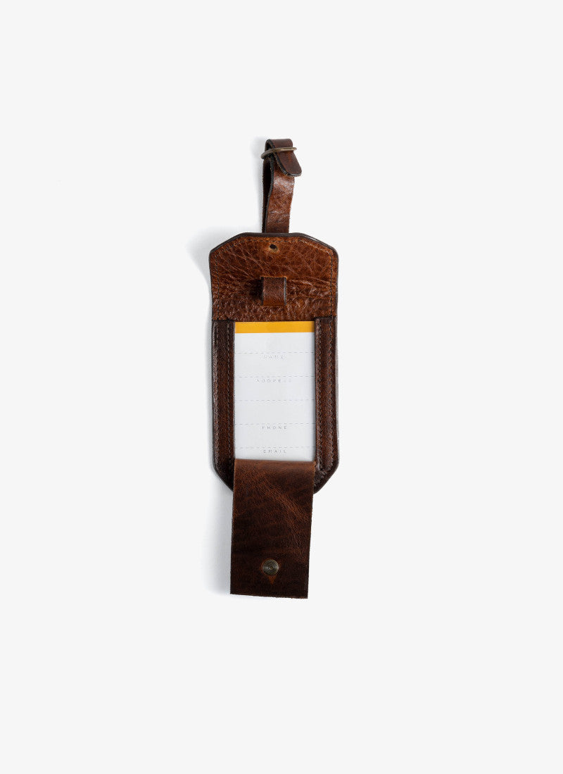 Moore & Giles Luggage Tag - Titan Milled Brown