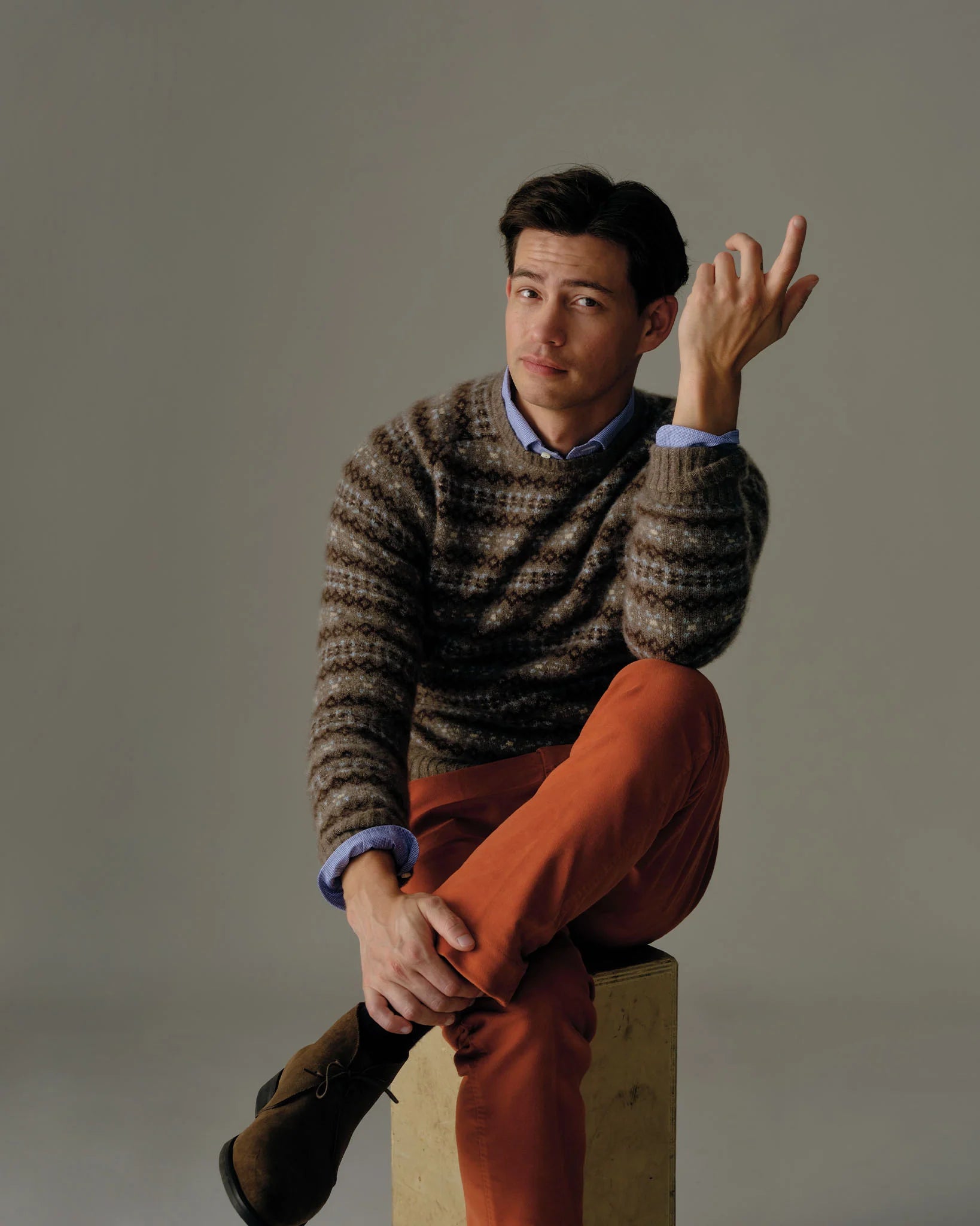 Sid Mashburn Side-Tap Sport Trouser - Persimmon