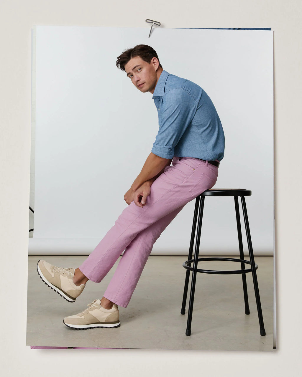 Sid Mashburn Slim Straight 5-Pocket Pant Orchid Canapa Canvas