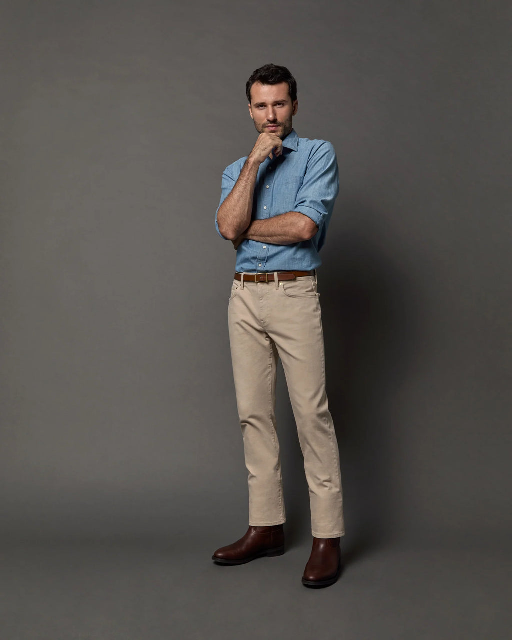 Sid Mashburn Clift Straight Leg Jean Stone Garment-Dyed Stretch Denim