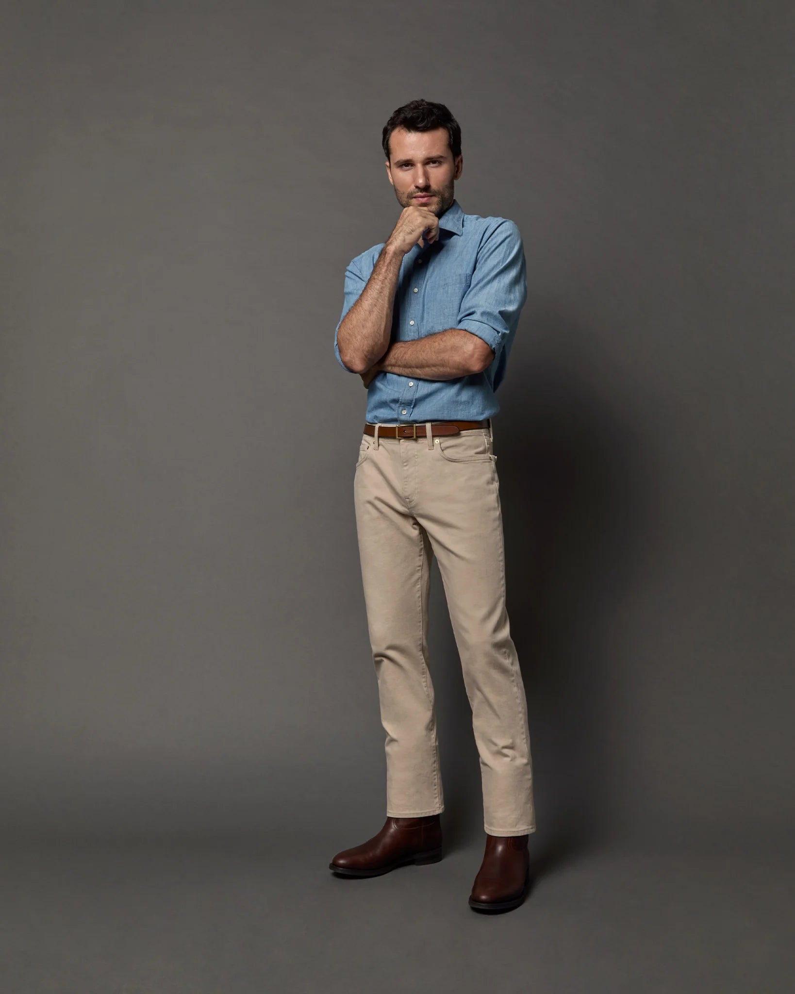 Sid Mashburn Clift Straight Leg Jean Stone Garment-Dyed Stretch Denim