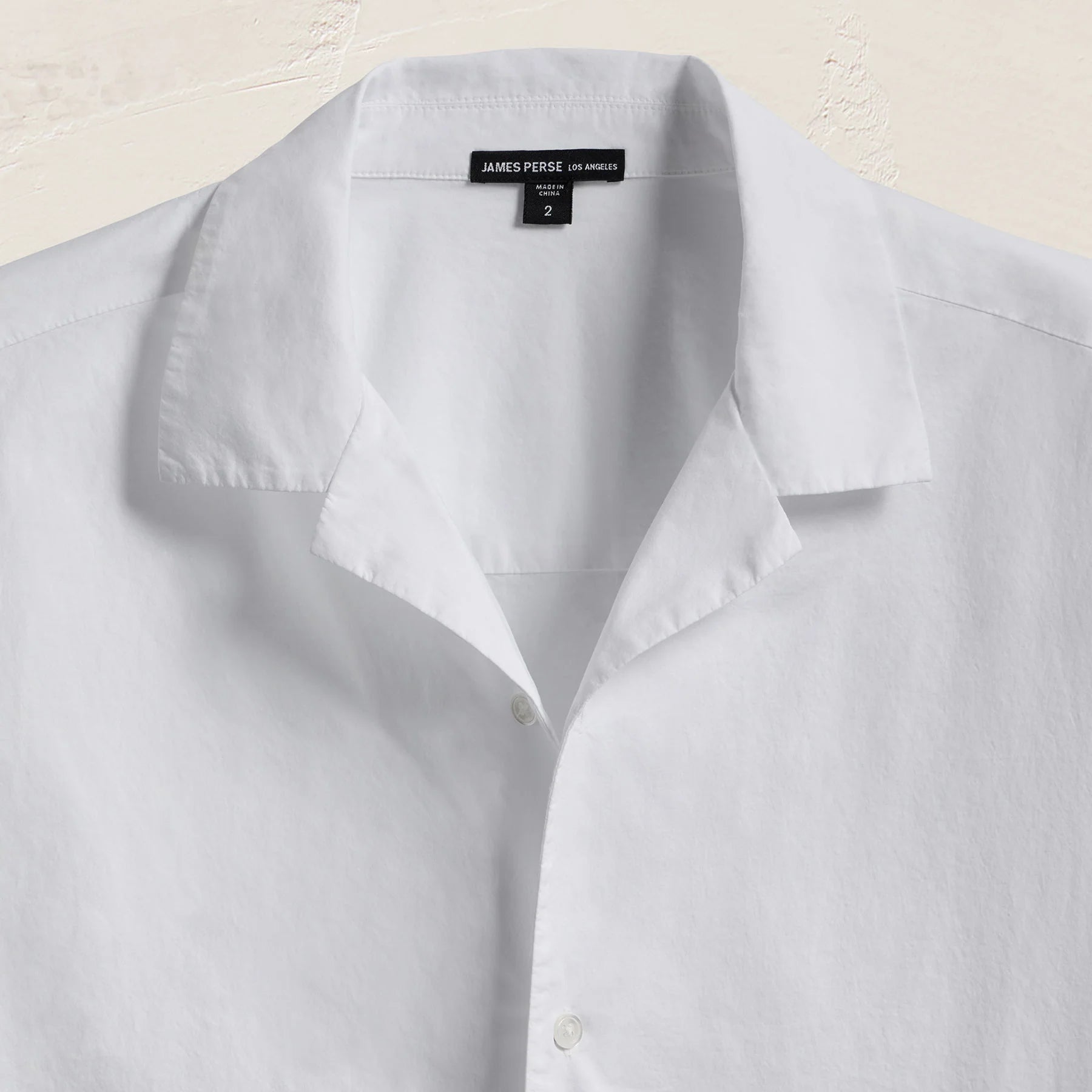 James Perse Oversized Stretch Poplin Short Sleeve Shirt- White