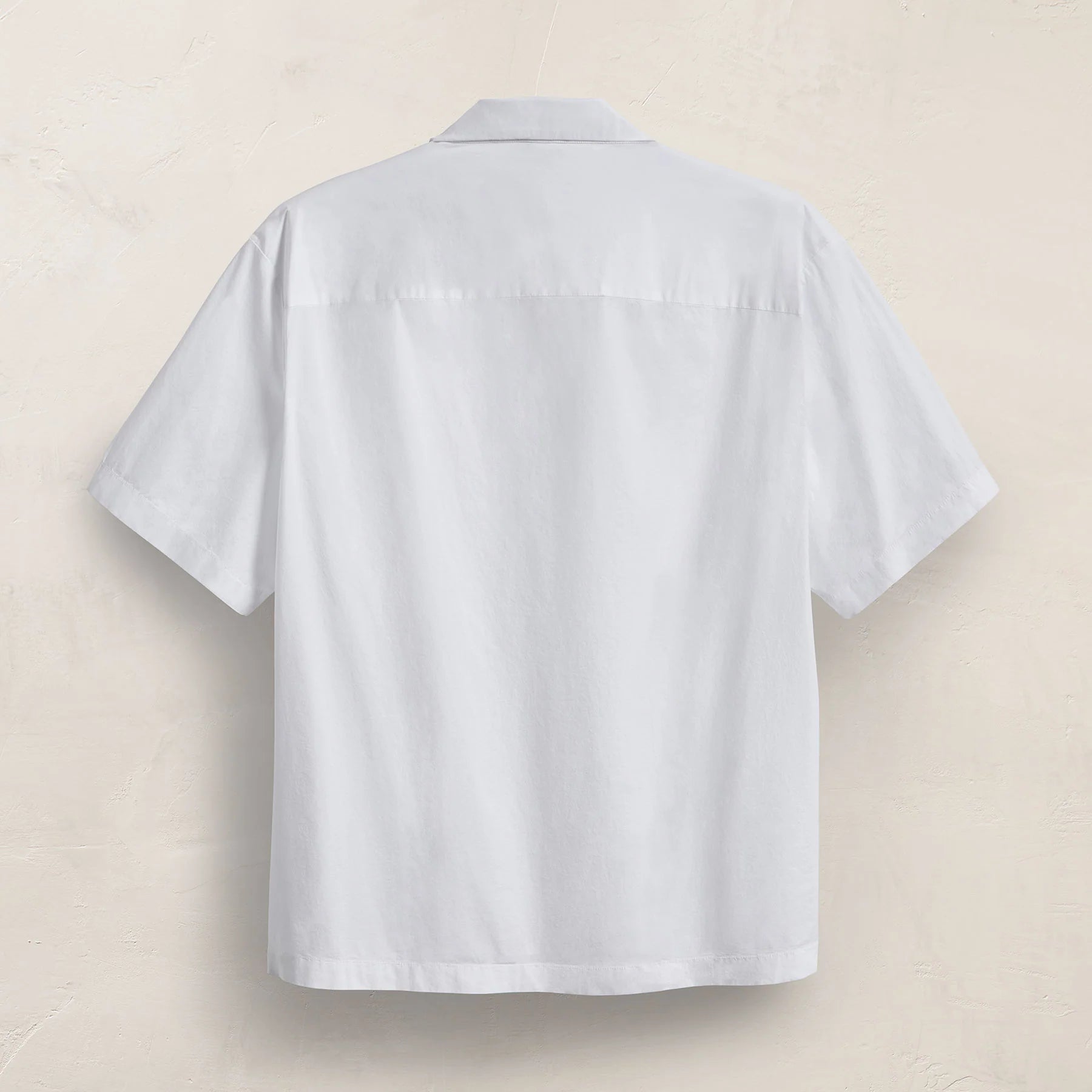 James Perse Oversized Stretch Poplin Short Sleeve Shirt- White
