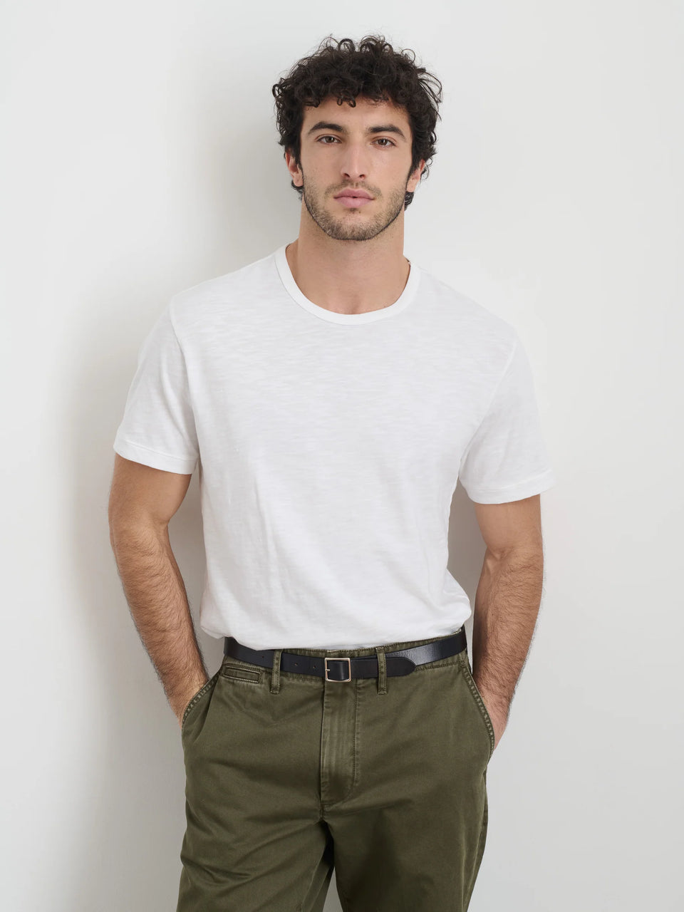 Alex Mill The Standard T-Shirt in Slub Cotton  - White