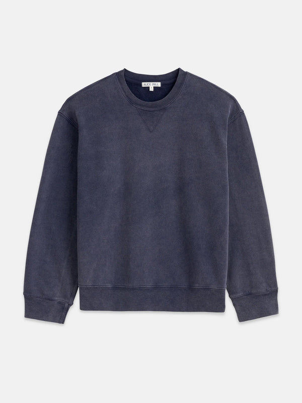 Alex Mill Marlon Sweatshirt in Lightweight Cotton Terry - Dark Navy