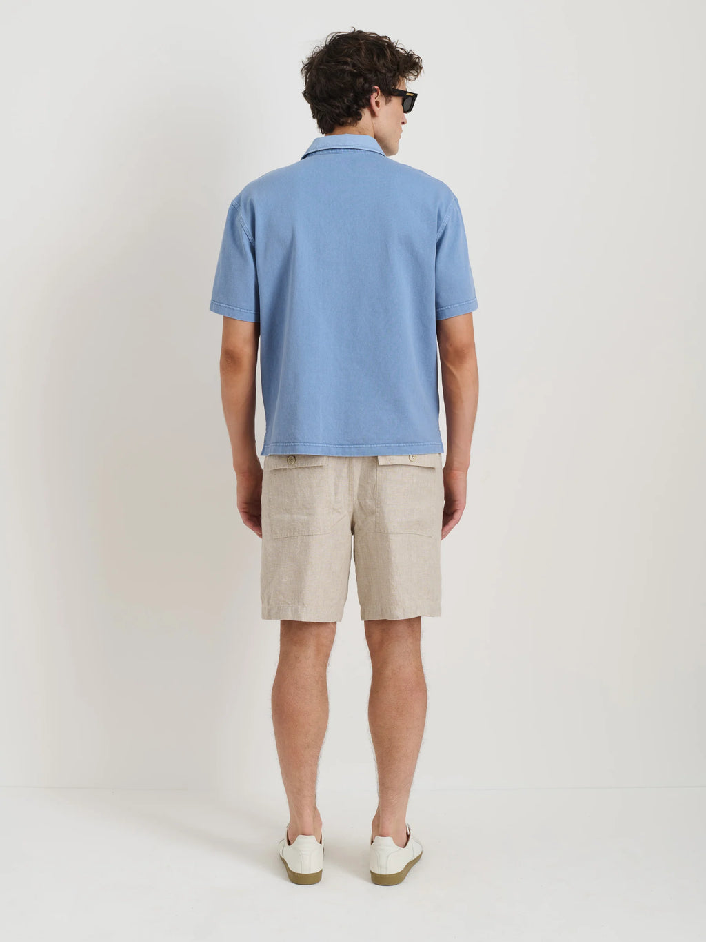 Alex Mill Lucas Polo in Heavyweight Cotton- Costal