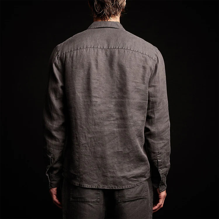 James Perse Classic Linen Shirt - Magma Pigment
