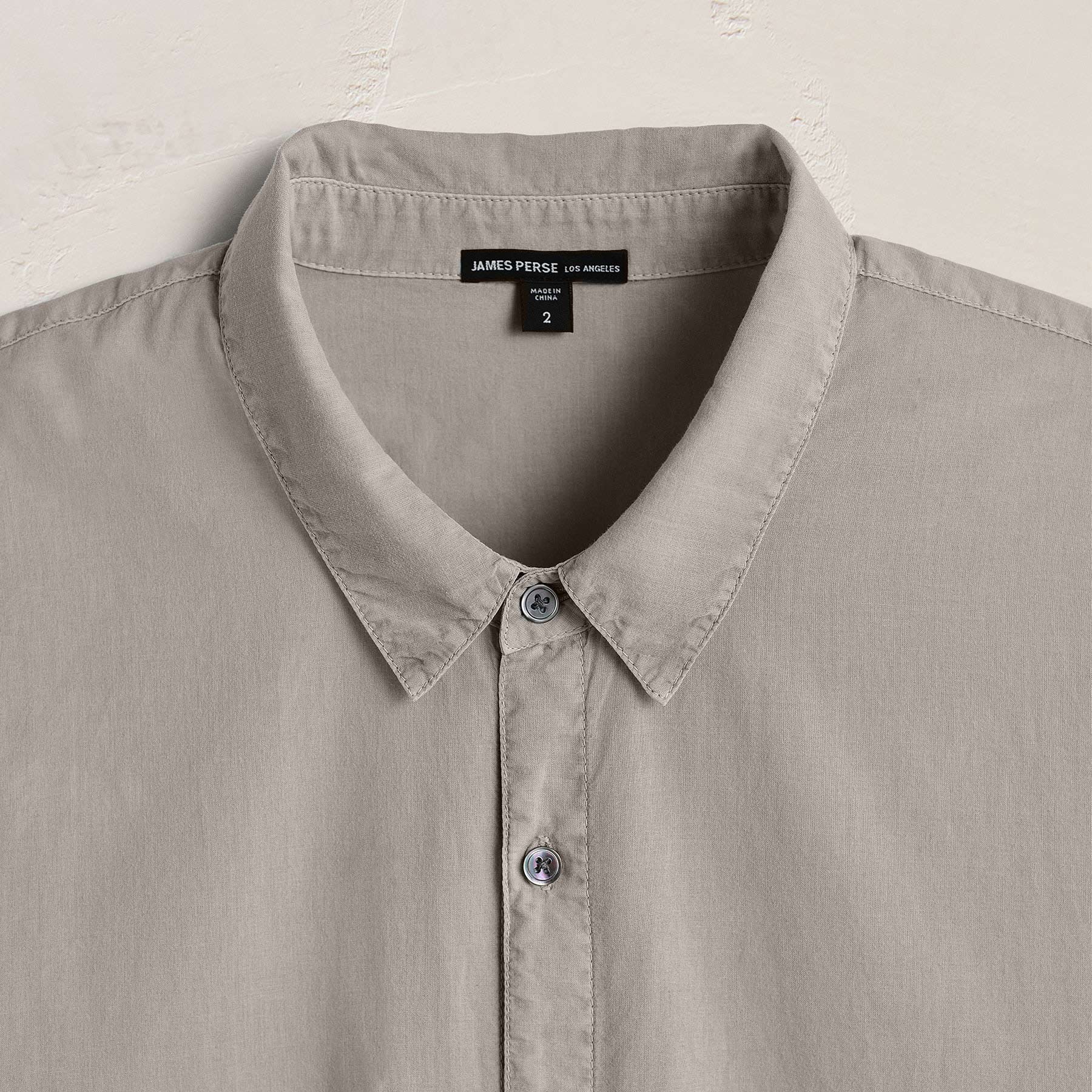 James Perse Standard Shirt- Concrete Pigment