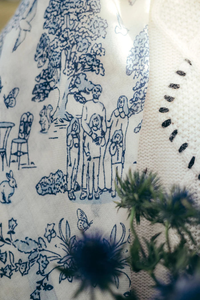 Maison Lecomte Flament Toile de Jouy Navy LS