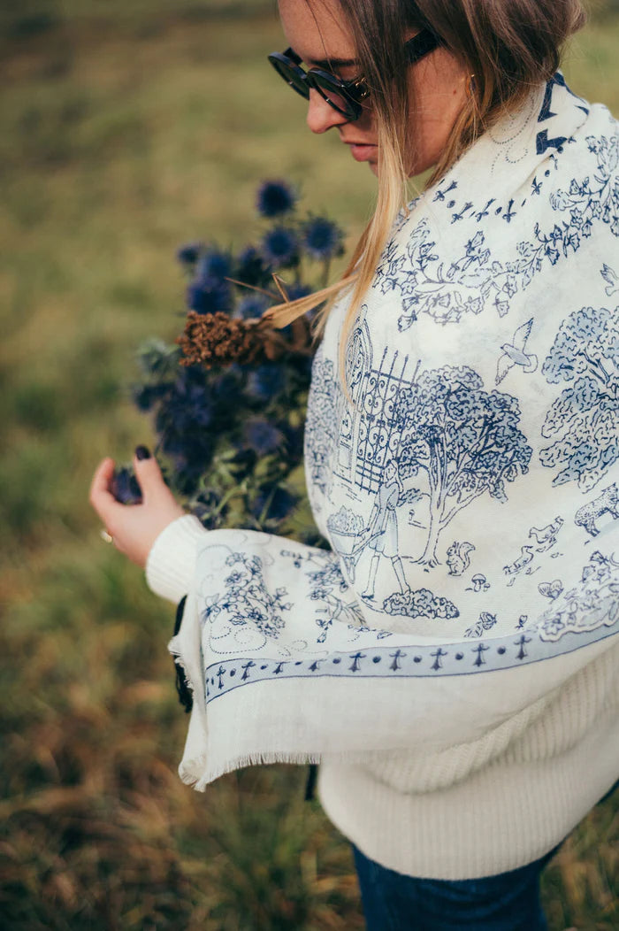 Maison Lecomte Flament Toile de Jouy Navy LS