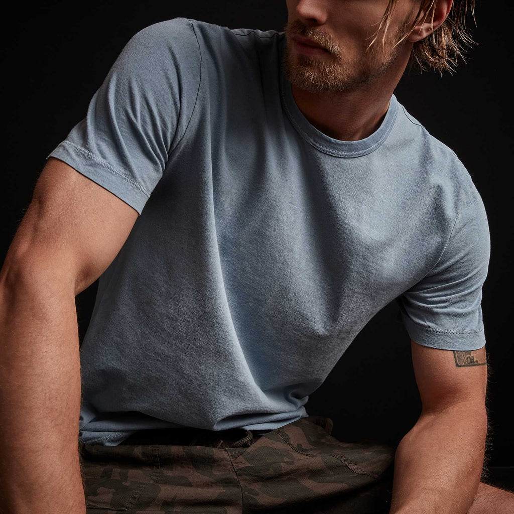 James Perse Short Sleeve Crew Neck - Bluestone Pigment