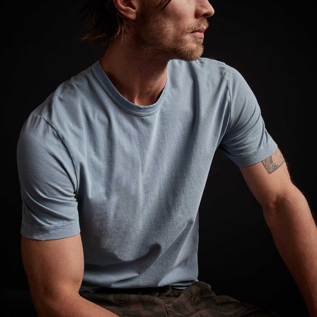 James Perse Short Sleeve Crew Neck - Bluestone Pigment