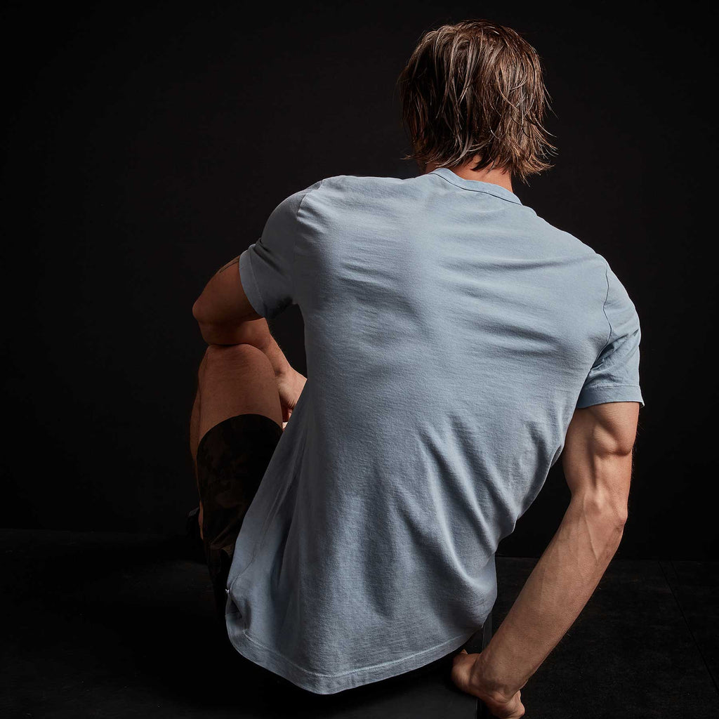 James Perse Short Sleeve Crew Neck - Bluestone Pigment
