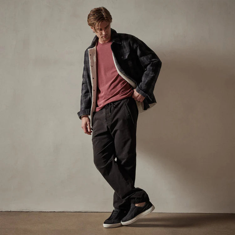 James Perse Short Sleeve Crew Neck- Claret Pigment