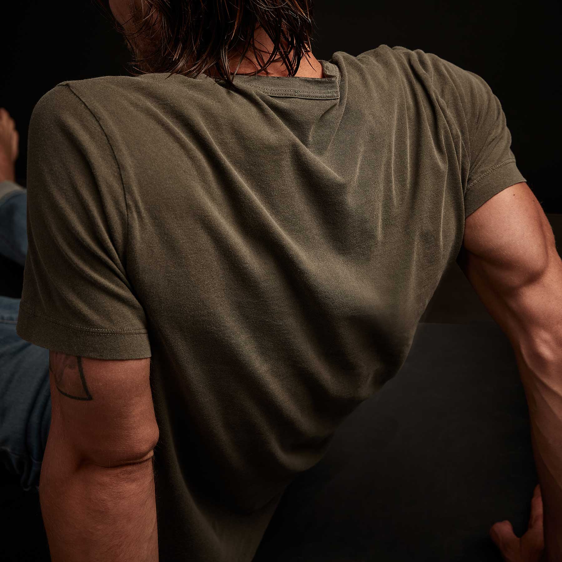 James Perse Short Sleeve Crew Neck- Platoon Pigment