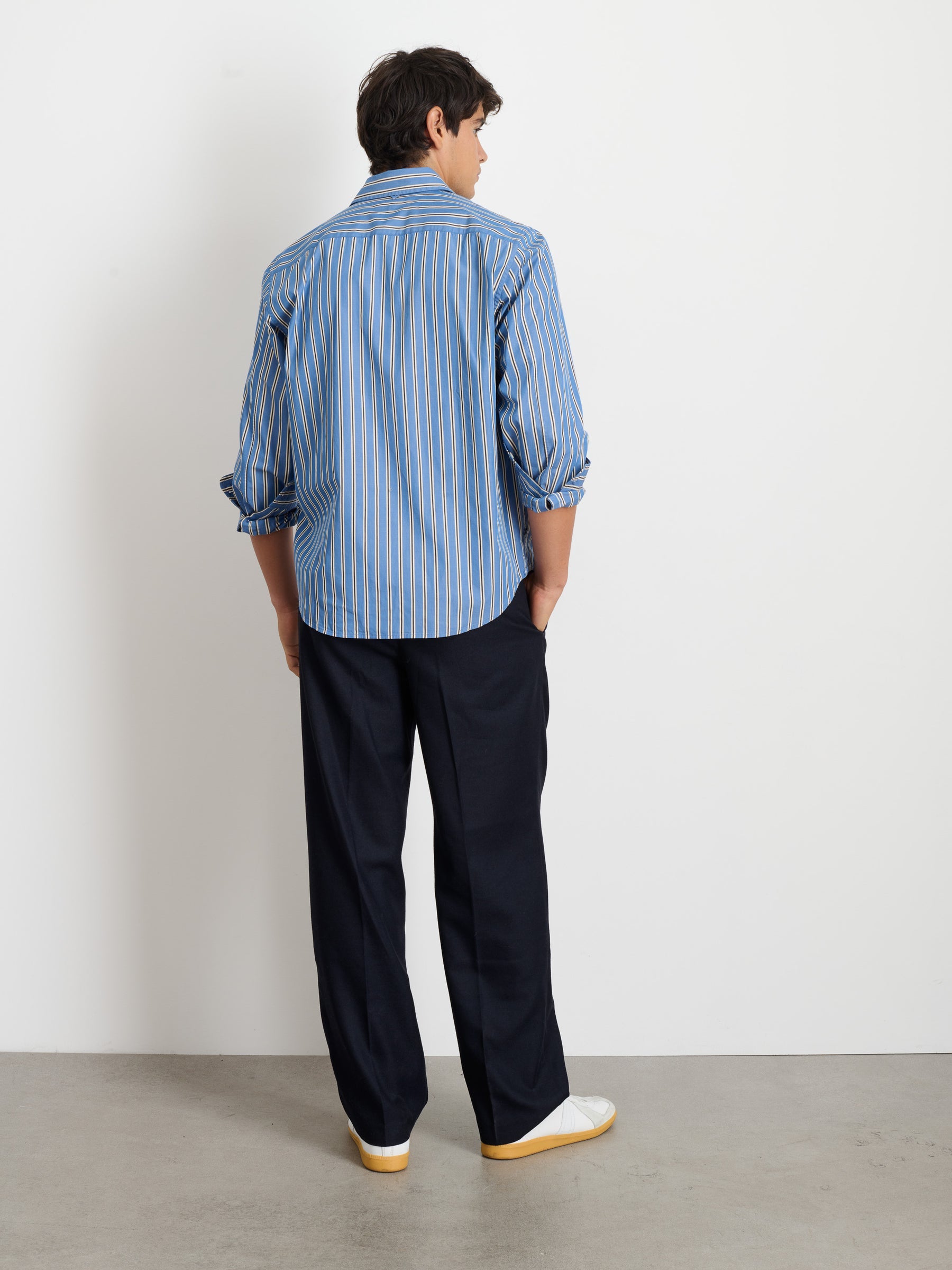 Alex Mill The Mill Shirt in Halo Stripe - Blue/Ivory