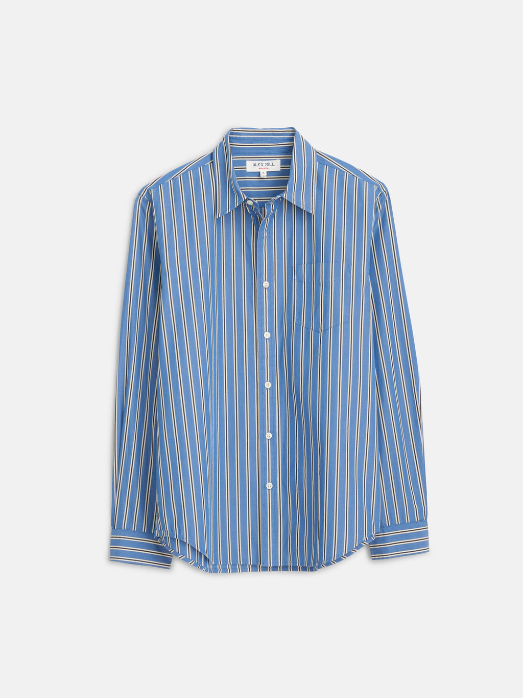 Alex Mill The Mill Shirt in Halo Stripe - Blue/Ivory