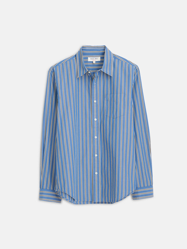 Alex Mill The Mill Shirt in Halo Stripe in Blue/Ivory