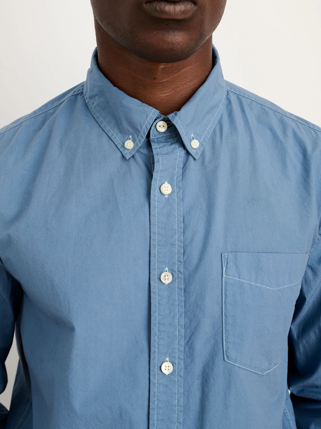 Alex Mill Mill Shirt In Cotton Poplin- Faded Dalft Blue
